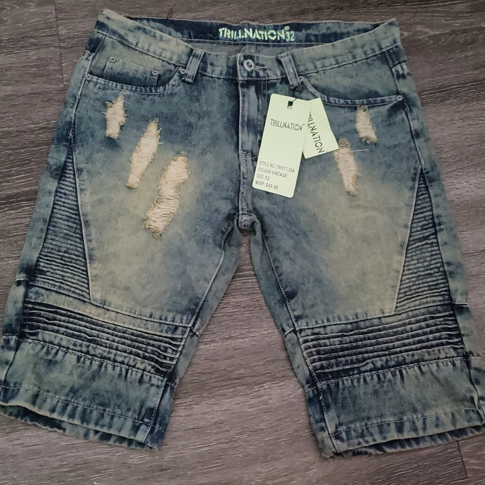 Blue jean shorts